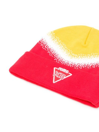 Shop Puma X Xo Logo Beanie In Yellow