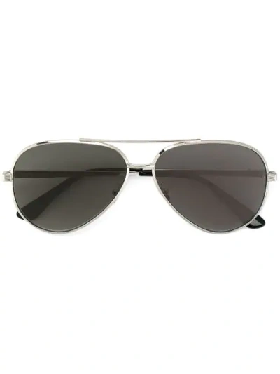 Shop Saint Laurent Classic 11 Zero Sunglasses In Metallic