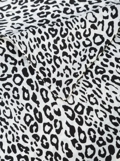 Shop Amiri Leopard Print Scarf - White