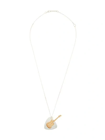 AMBUSH GUITAR PENDANT NECKLACE - 银色