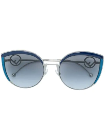 Shop Fendi F Is  Sunglasses In Blue