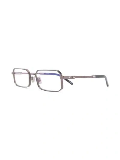 Shop Hublot Eyewear Thin Rectangular Frame Glasses In Black