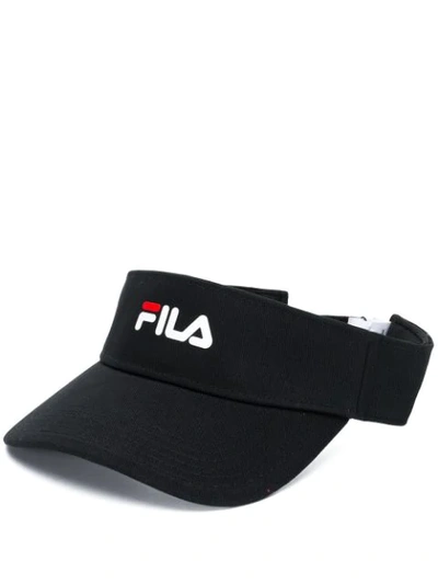 Shop Fila Logo Visor In Black