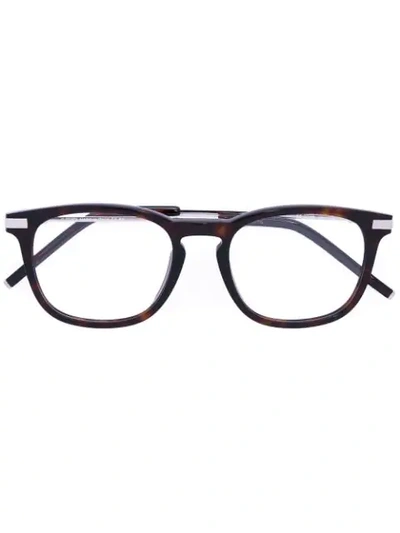 Shop Fendi Eyewear Urban Glasses - Brown