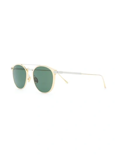 Shop Cartier C Décor Pantos-frame Sunglasses In Metallic