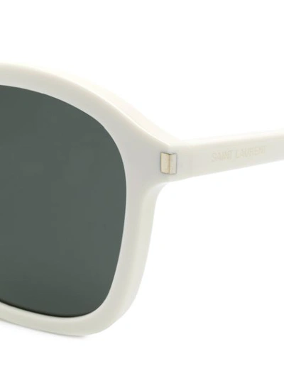 Shop Saint Laurent Sl25 Sunglasses In White
