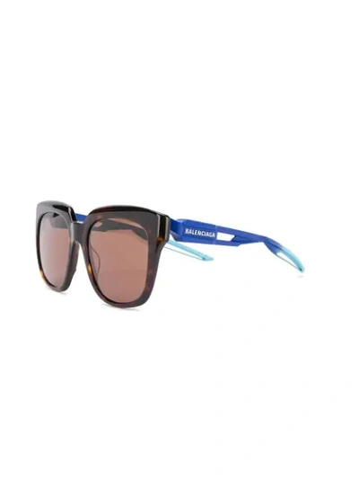 Shop Balenciaga Hybrid D-frame Sunglasses In Brown