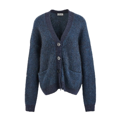 Shop Acne Studios Rives Cardigan In Deep Petrol