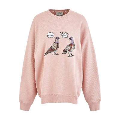 Shop Acne Studios Crew Neck Sweatshirt In Old Pink
