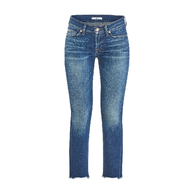 Shop 7 For All Mankind The Roxanne Jeans In Dark Blue