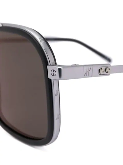 Shop Hublot Eyewear Oversized Sunglasses In 黑色