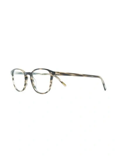 Shop Oliver Peoples Fairmont Square Frame Glasses In Brown