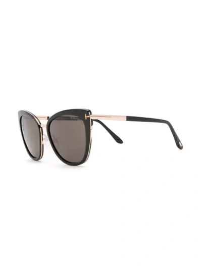 TOM FORD EYEWEAR OVERSIZED CAT EYE SUNGLASSES - 黑色