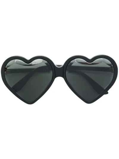 Shop Gucci Heart-shaped Sunglasses In Black