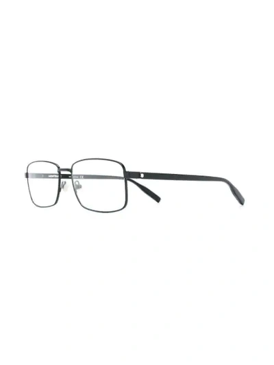 Montblanc Rectangular Frame Glasses In Black