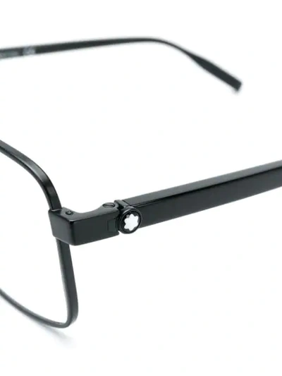 Montblanc Rectangular Frame Glasses In Black