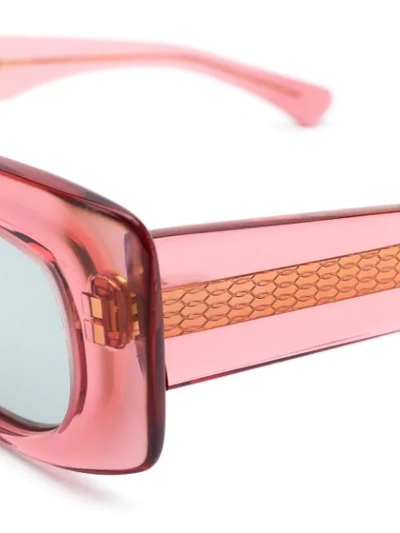 Shop Christian Roth Square Frame Sunglasses In Pink