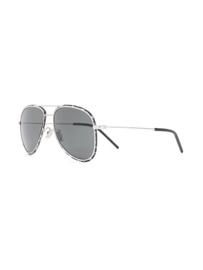Shop Saint Laurent Classic Sl 294 Sunglasses In Black