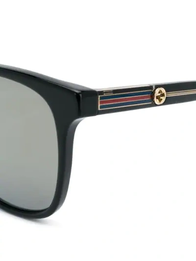 Shop Gucci Square Tinted Sunglasses In Black