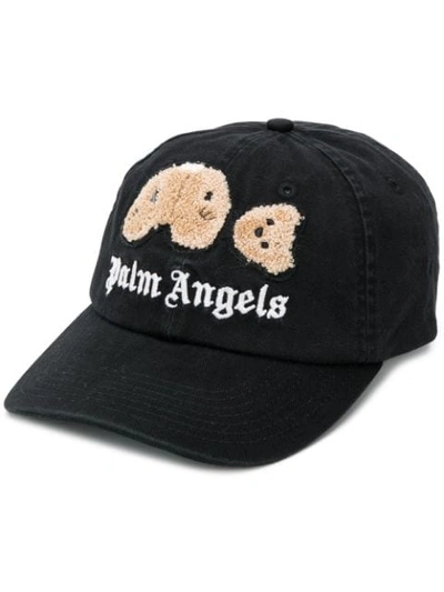 Shop Palm Angels Kill The Bear Appliqued Baseball Cap In 1050 Black Brown 