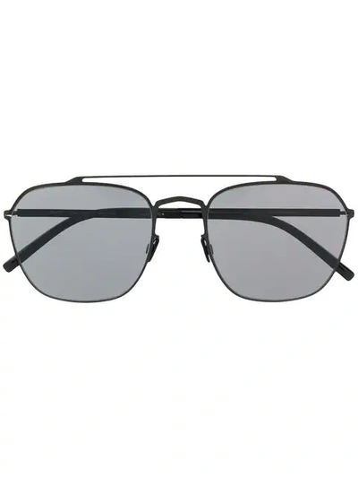 Shop Mykita X Maison Margiela Craft 006 Sunglasses In Black