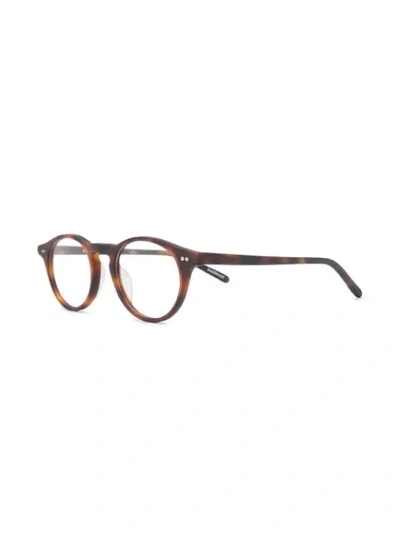 Epos Round Frame Glasses In 棕色