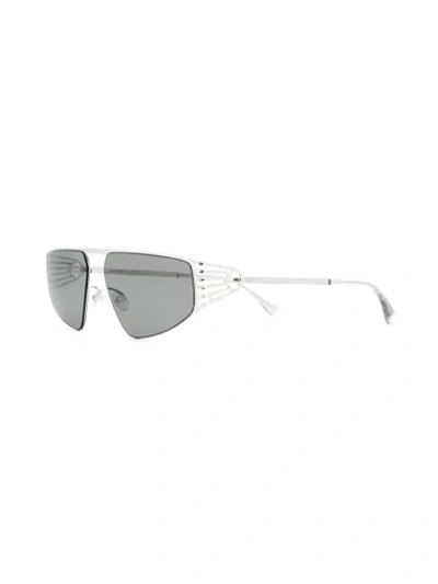 Shop Mykita Square Tinted Sunglasses In Silver