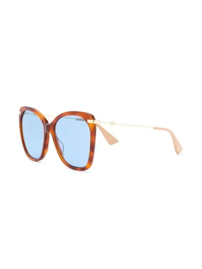 Shop Gucci Gg0510s Tortoiseshell Sunglasses In Orange