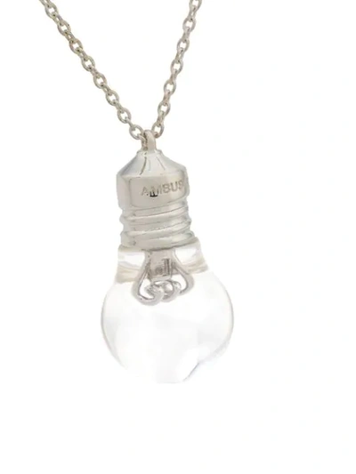 Shop Ambush Lamp Bulb Pendant Necklace In Silver