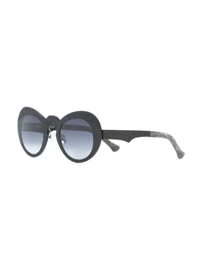Shop Rigards Round Sunglasses In Black
