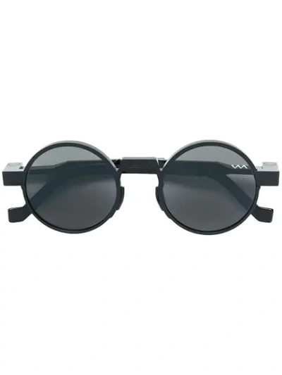 Shop Vava Round Frame Sunglasses In Black