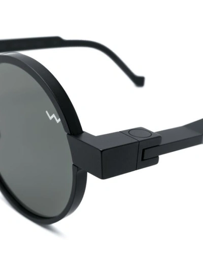 Shop Vava Round Frame Sunglasses In Black