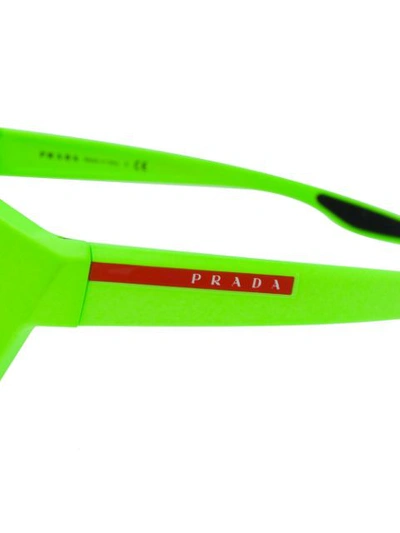 Shop Prada Linea Rossa Sunglasses In Green