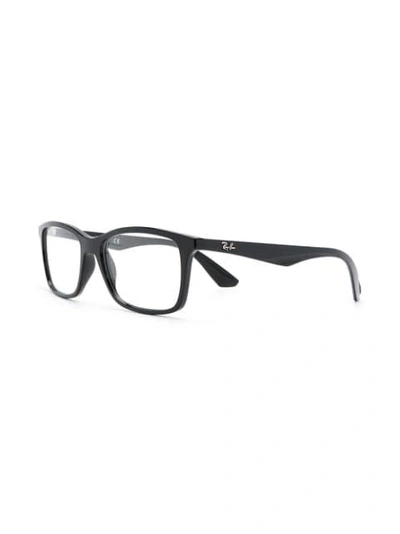 Shop Ray Ban Square Frame Glasses In Black