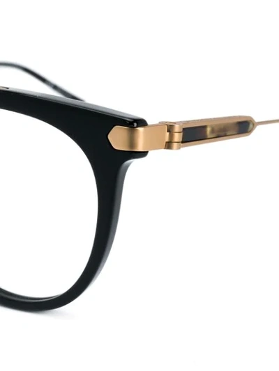 Shop Calvin Klein 205w39nyc Round Frame Glasses In Brown