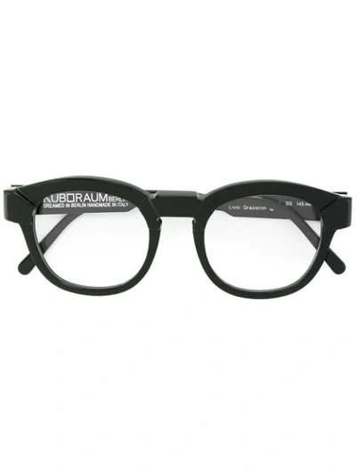 Shop Kuboraum Square Shaped Glasses In Black