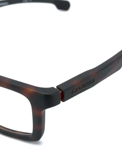 Shop Carrera Rectangular Frame Optical Glasses In Brown