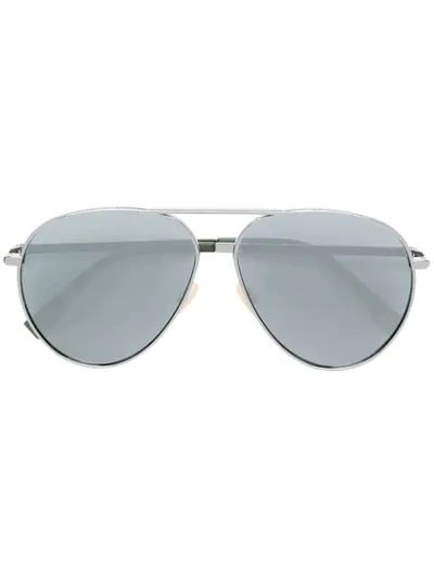 Shop Fendi Eyewear Aviator Sunglasses - Metallic