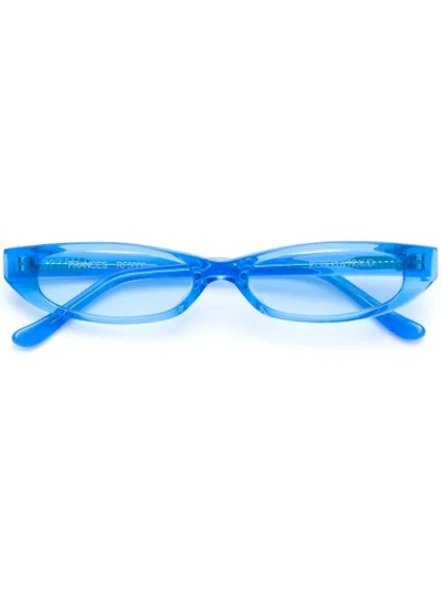 Shop Roberi & Fraud Frances Sunglasses In Blue