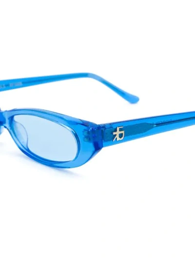 Shop Roberi & Fraud Frances Sunglasses In Blue