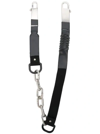 RICK OWENS BUCKLED STRAP KEY CHAIN - 黑色