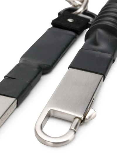 RICK OWENS BUCKLED STRAP KEY CHAIN - 黑色