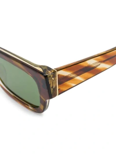 Shop Retrosuperfuture Roma Angular Sunglasses In Brown