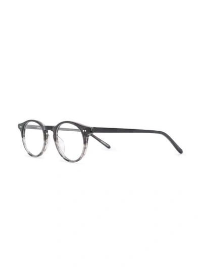 Shop Epos Round Frame Glasses In 黑色