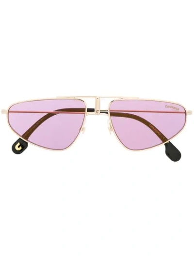 Shop Carrera Para Ótica Ventura Aviator Style Sunglasses In Gold