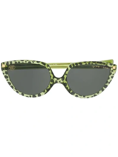 Shop Mykita X Martine Rose Sos Sunglasses In Green