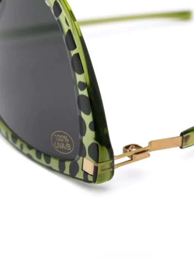 Shop Mykita X Martine Rose Sos Sunglasses In Green