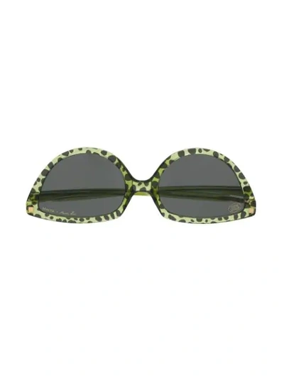 Shop Mykita X Martine Rose Sos Sunglasses In Green