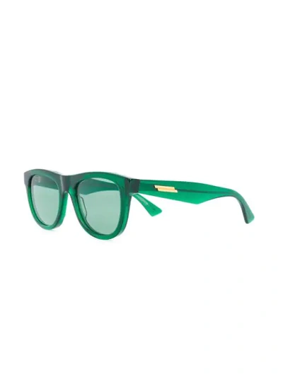 Shop Bottega Veneta Round Tinted Sunglasses In Green