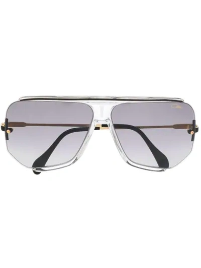 Shop Cazal Aviator Sunglasses In Black